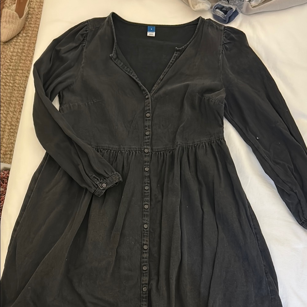 Old Navy black denim dress